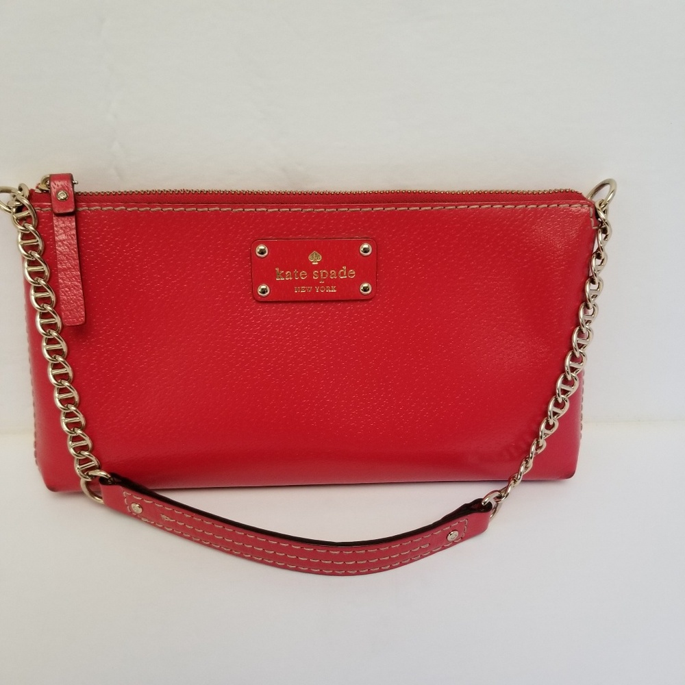 Kate Spade Byrd Wellesley RARE Garnet Red Bag - Picture 1 of 8